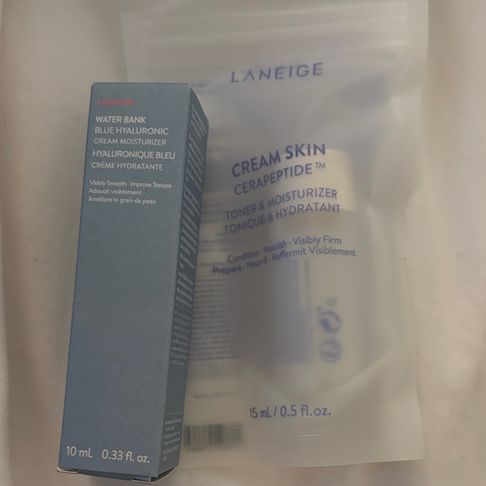 LANEIGE Water Bank Blue Hyaluronic Cream Moisturizer - Blue and White